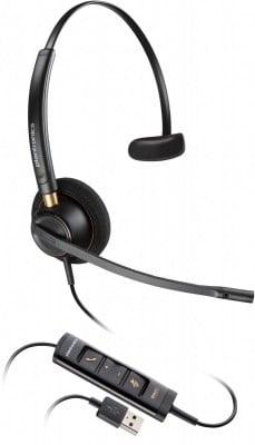HP Poly HP Poly EncorePro 515 Microsoft Teams Certified Monoaural with USB-A Headset Kopfhörer Kabelgebunden Kopfband Anrufe/Musik Schwarz