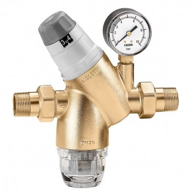 Caleffi CALEFFI 535151 Regulator de presiune cu cartuș înlocuibil și manometru 3/4"