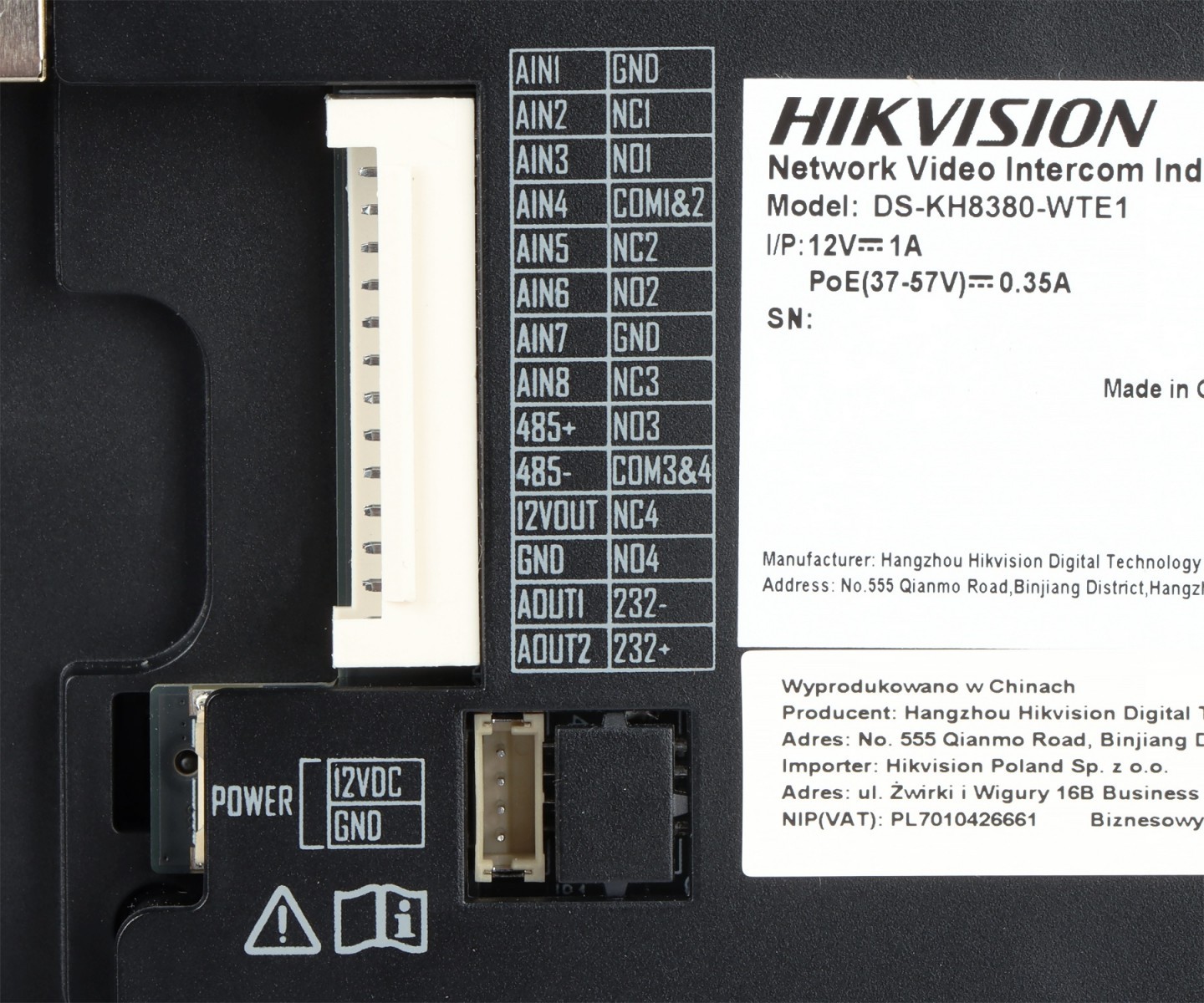 Hikvision DS-KH8380-WTE1