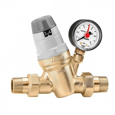 Caleffi CALEFFI 535051 Regulator de presiune cu cartuș înlocuibil, manometru și indicator de setare 3/4"