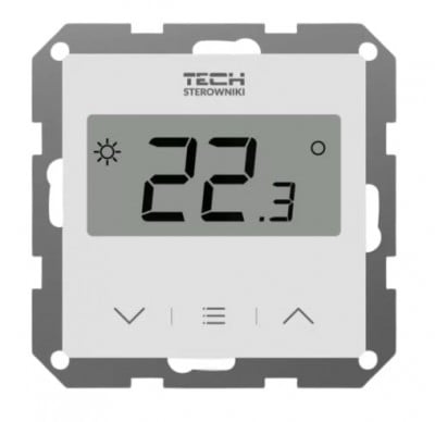 Tech-Sterowniki TECH-CONTROLLERS WG.11.0692 Sobni termostat F-12B žičani, bijeli, površinski montiran, namijenjen za L-X i L-12 tračnicu