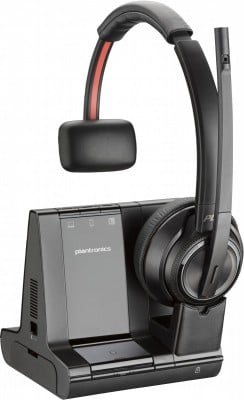 HP Poly HP Poly Savi 8210 UC DECT 1880-1900 MHz USB-A Headset Καλωδιωμένος (Ενσύρματος) Head-band Κλήσεις/Μουσική Bluetooth Βάση φόρτισης Μαύρος (Μαύρο)