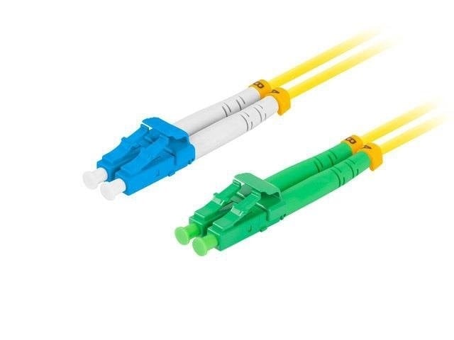 Lanberg LANBERG Fiber Optic Patchcord SM LC/APC-LC/UPC Duplex 1M LSZH G657A1 3.0mm Yellow