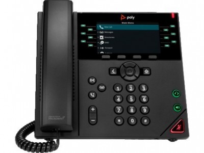 HP Poly HP Poly VVX 450 12-Line IP Phone and PoE-enabled IP-telefon Must 12 joont LCD