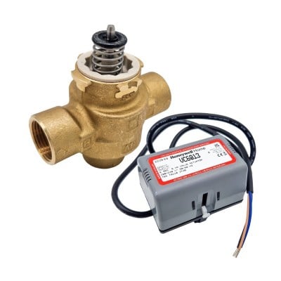 Honeywell HONEYWELL VCZMH6000/U_VC6013ZZ00/U Set 3-Way Diverting Valve VCZMH6000/U + Actuator VC6013ZZ00/U