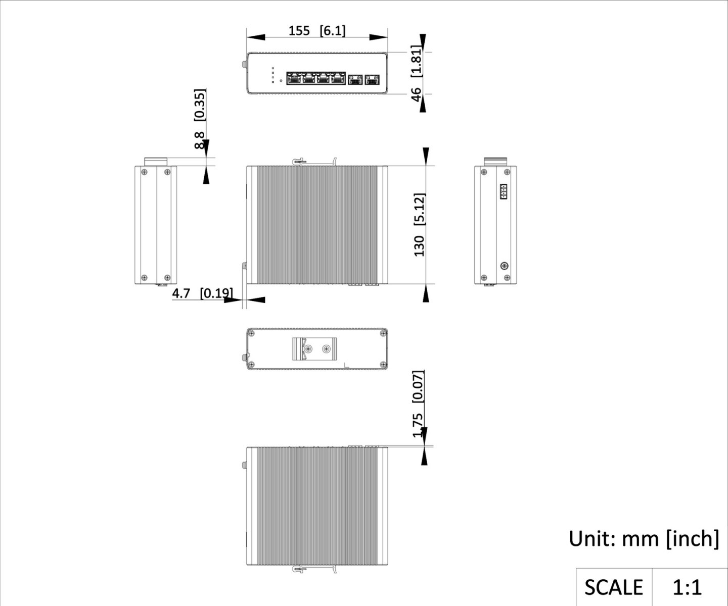 Hikvision DS-3T1506HP-SI-4P2F/No Power unit