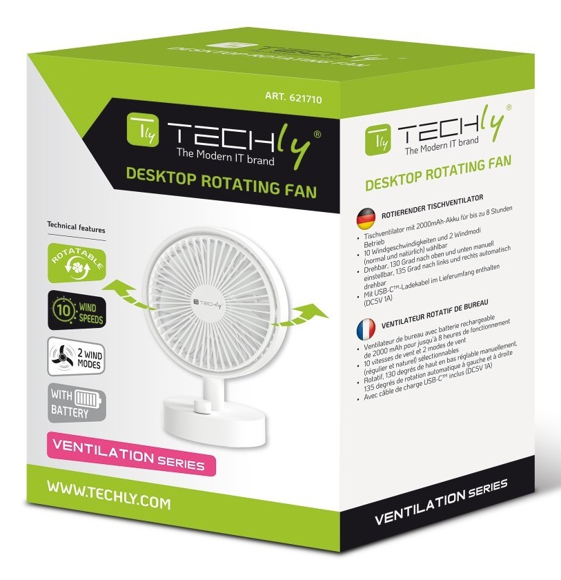 Techly IC-FAN-DSK2W