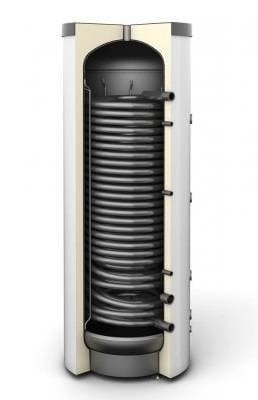 Galmet GALMET 71-204100 Buffer tank for heat pumps with spiral coil 2.0 m2, uncoated - standing - polyurethane, PVC - SG(B) 200